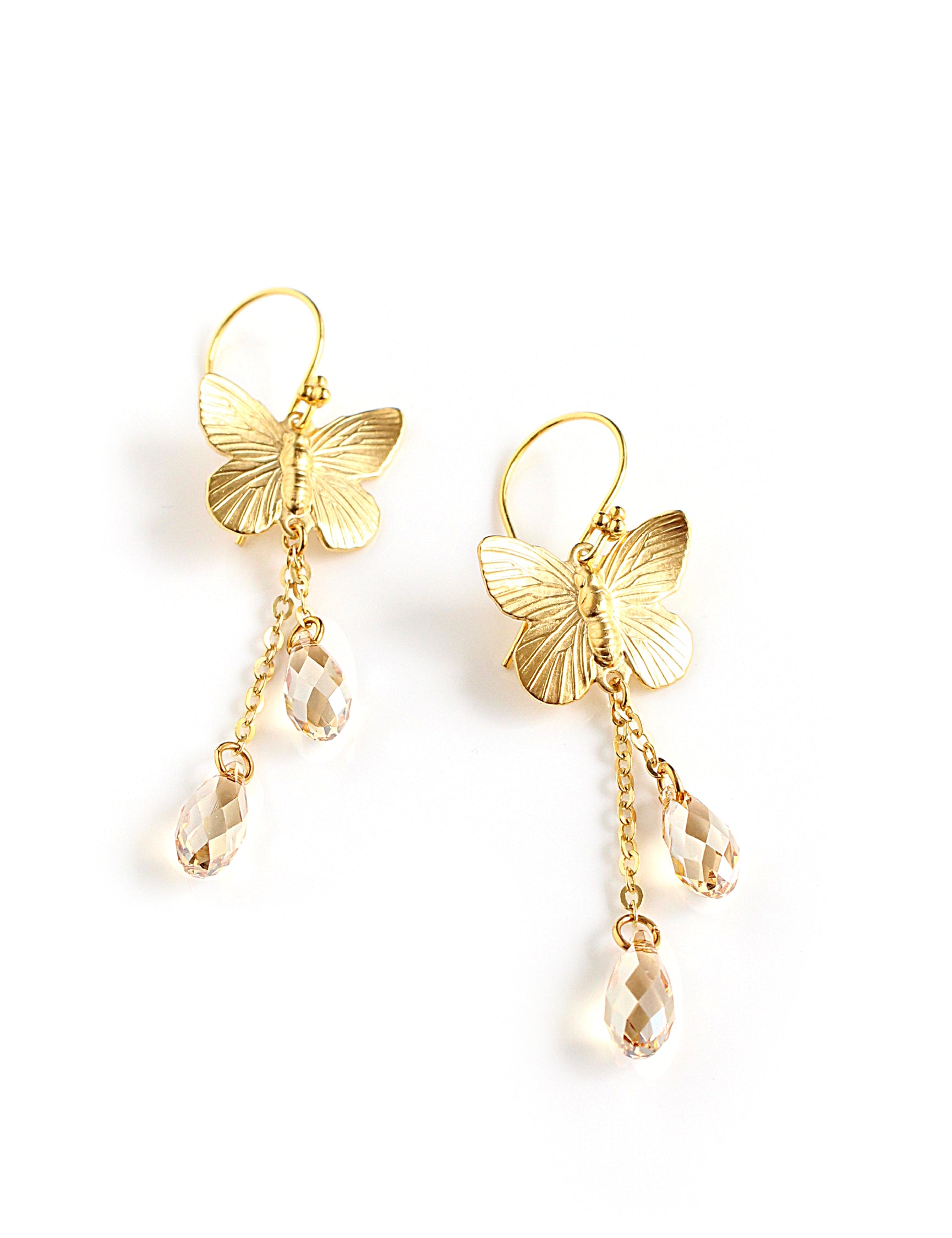 14K Yellow Gold Butterfly Stud Earrings - JBJ Curated Goods – JBJ by Jill